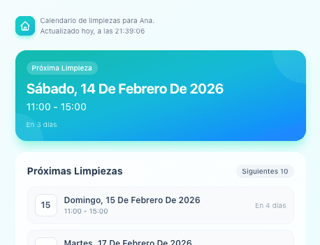 Ana's Cleaning Schedule